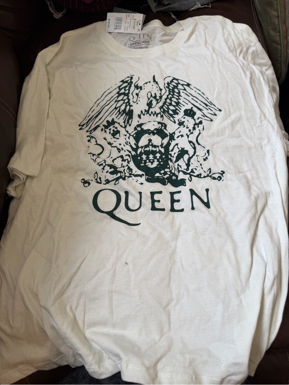 Queen Logo White Graphic T-Shirt